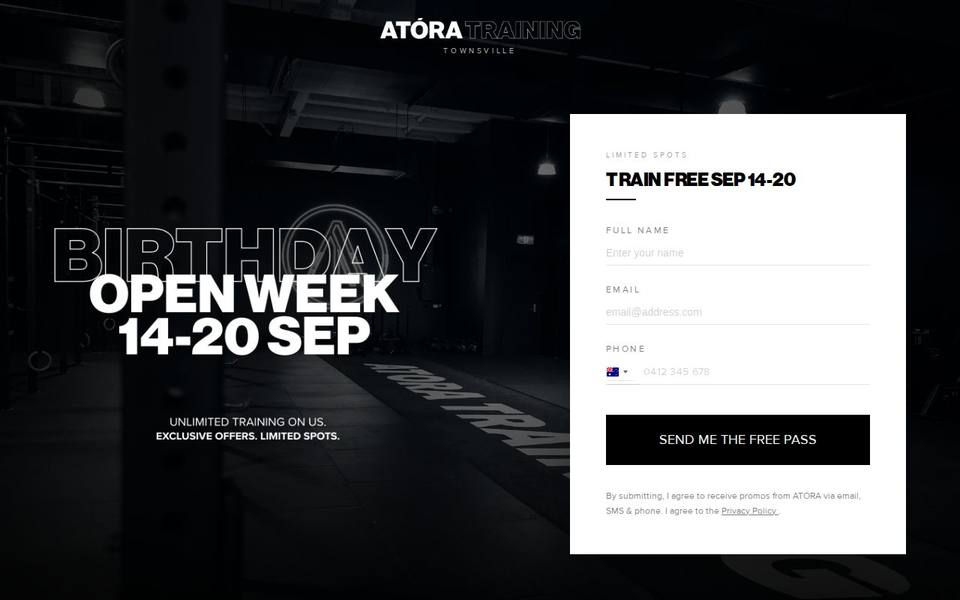 ATÓRA Training Townsville website