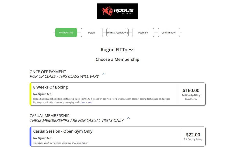 Rogue FITTness website