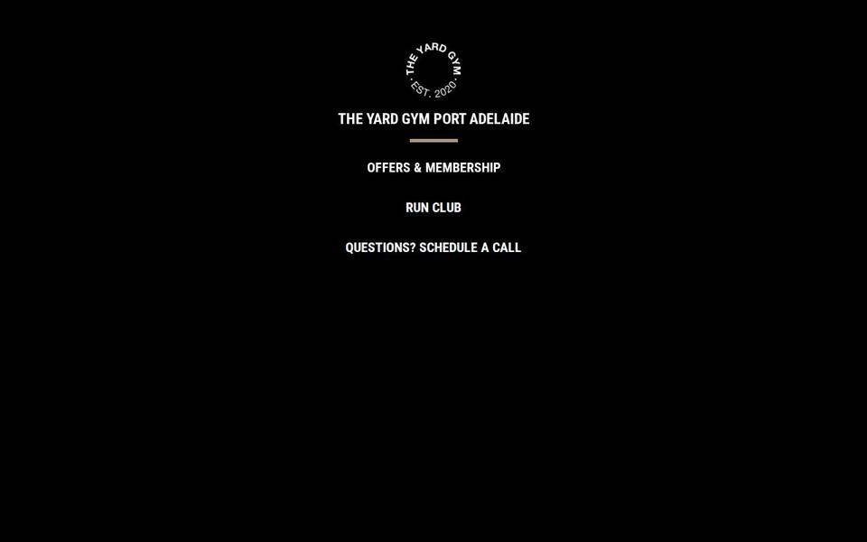The Yard Gym Port Adelaide website