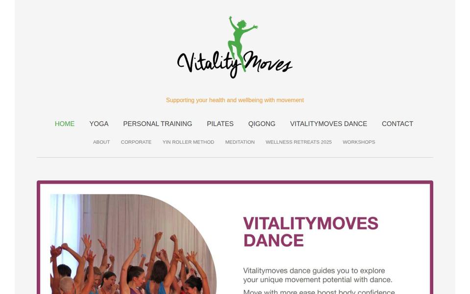 Vitalitymoves website