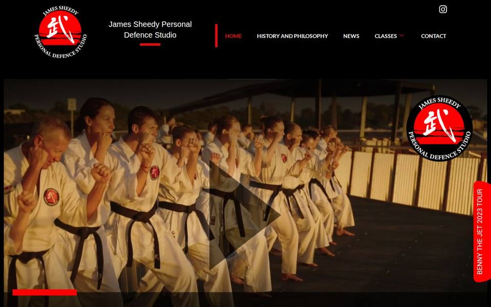 James Sheedy Personal Defence Studio website