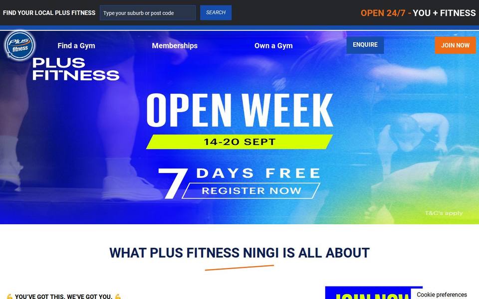 Plus Fitness Ningi website