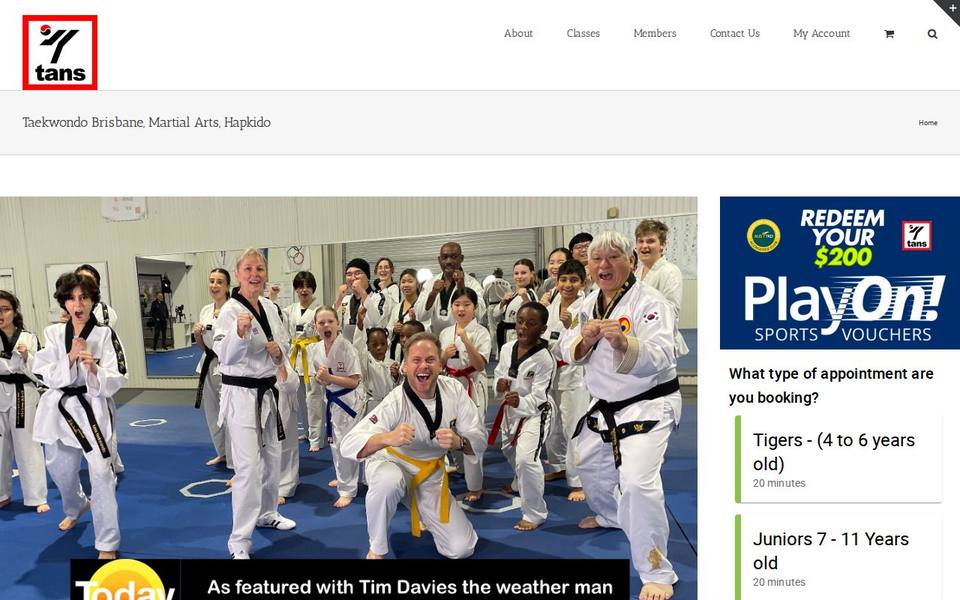 Tans Taekwondo website