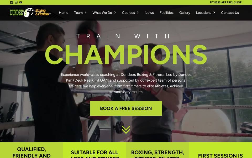 Dundee's Boxing & Fitness Gym Yeronga website