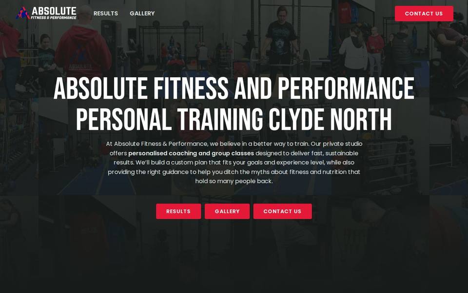 Absolute Fitness and Performance website