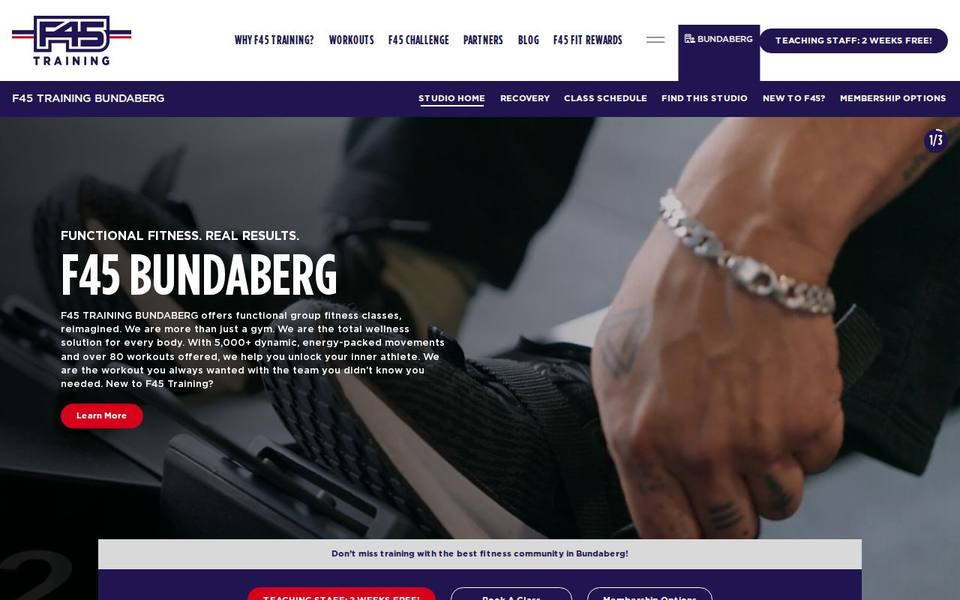 F45 Bundaberg website