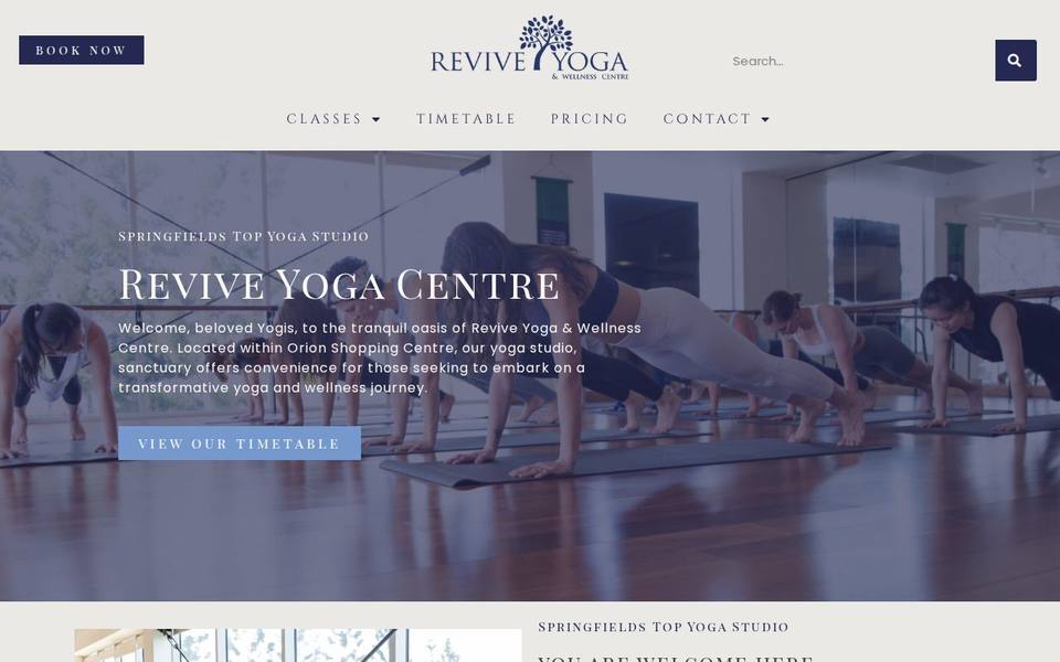 Revive Yoga and Wellness Centre website