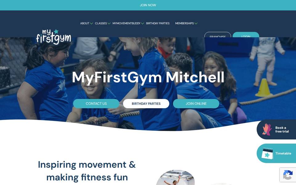 MyFirstGym Mitchell website
