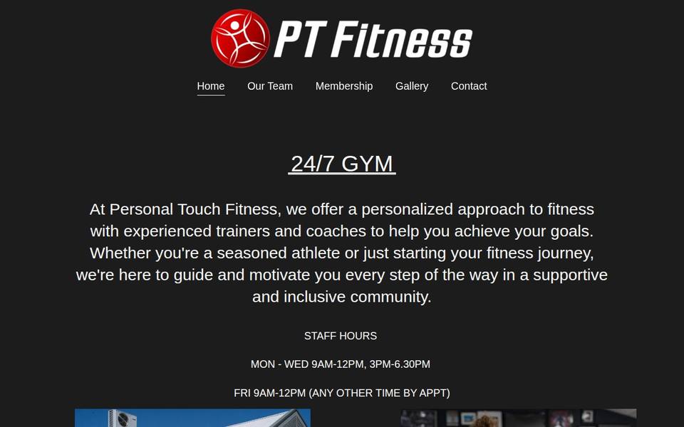 Personal Touch Fitness website