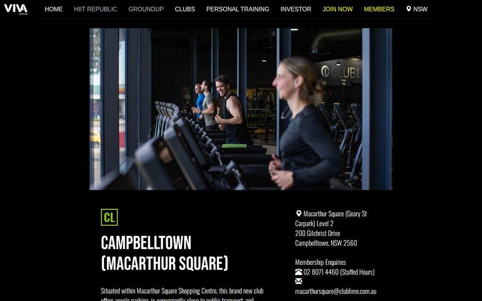 Club Lime Campbelltown - Macarthur website