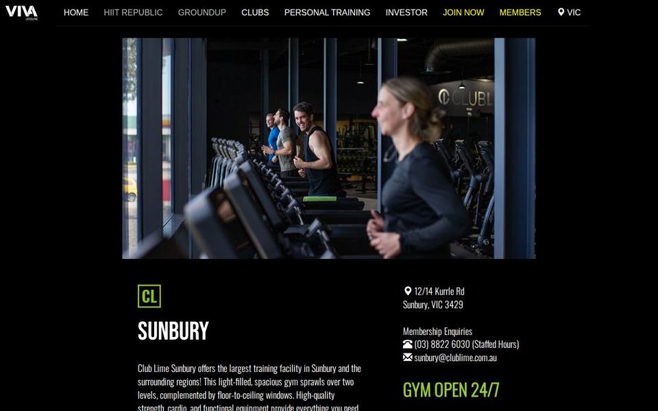 Club Lime Sunbury website