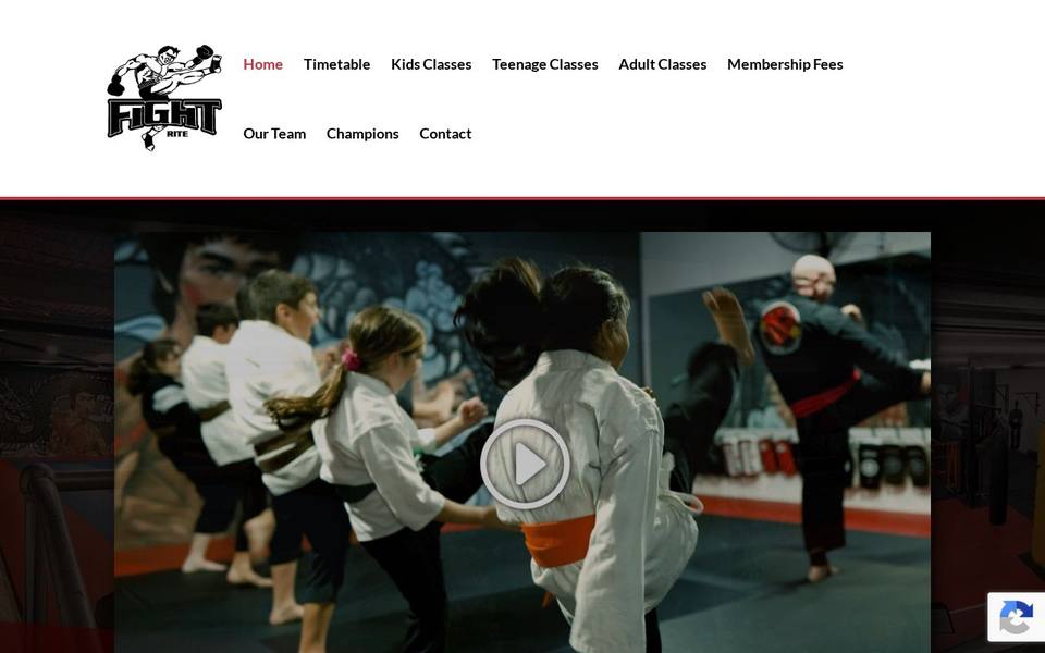 Fight Rite Gym website