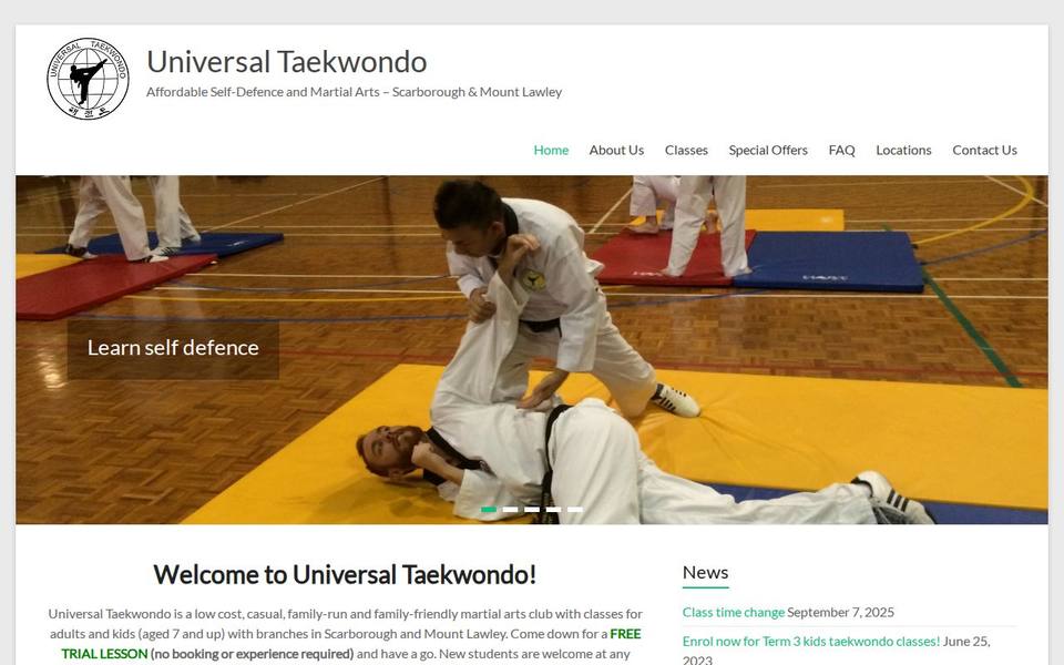 Scarborough Universal Taekwondo website