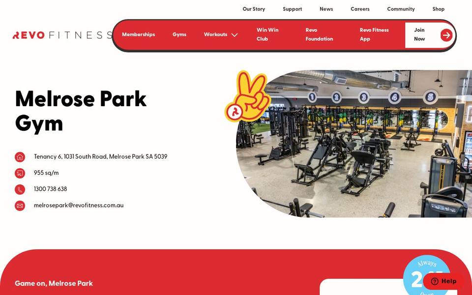 Revo Fitness Melrose Park website