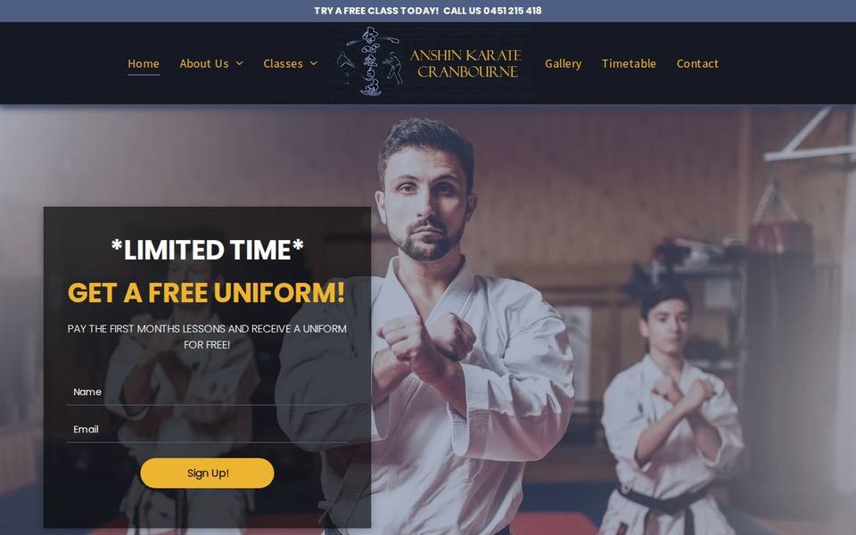 Cranbourne Karate Anshin-do website