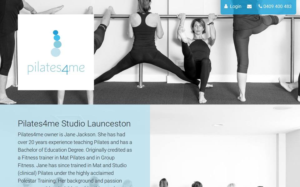 Pilates 4 Me website