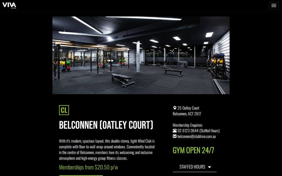 Club Lime Belconnen website