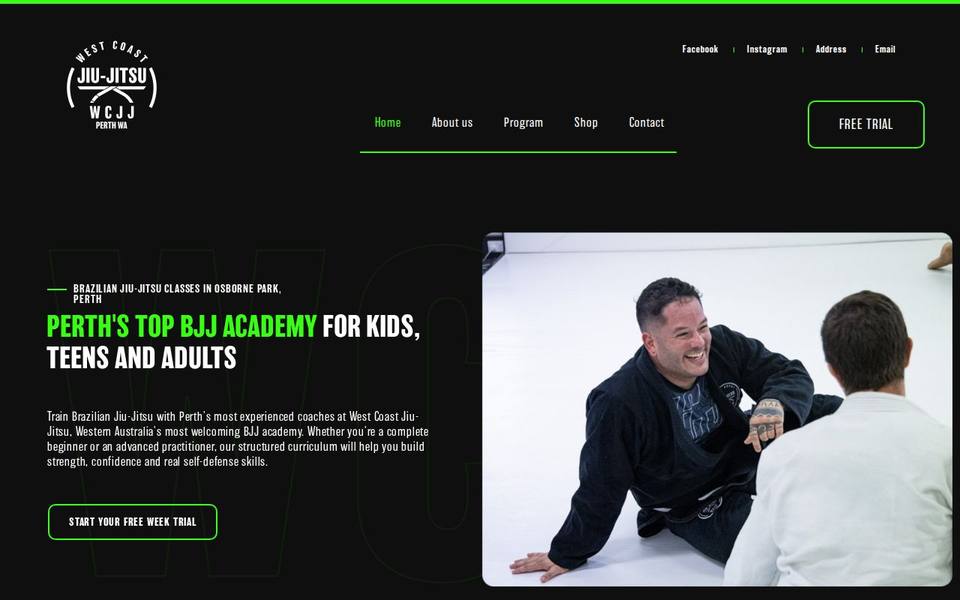 West Coast Jiu Jitsu website