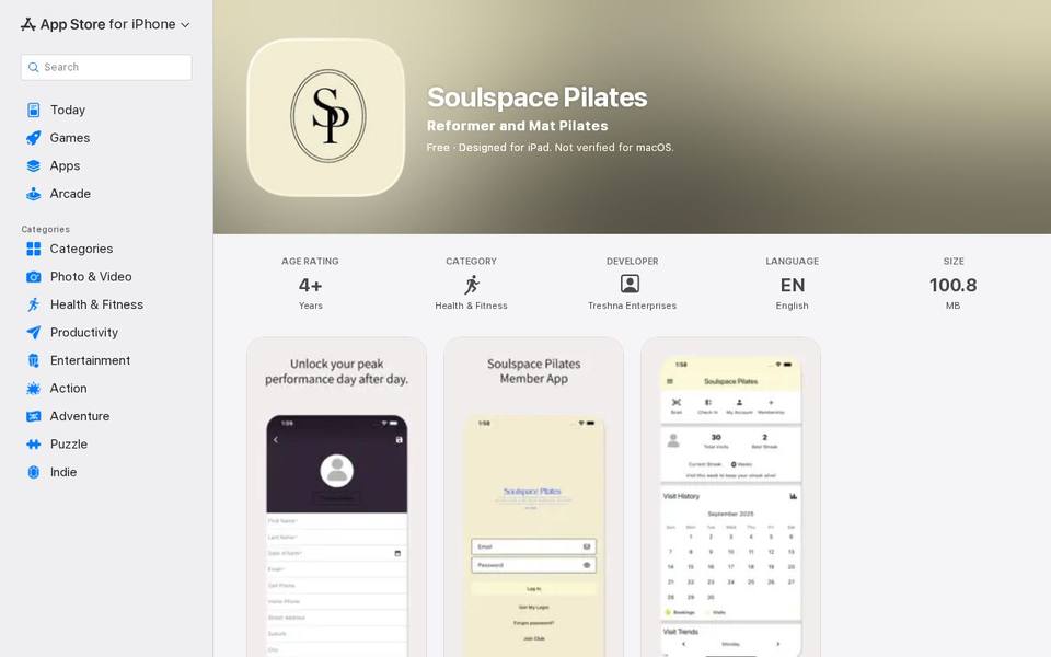 Soulspace Pilates website