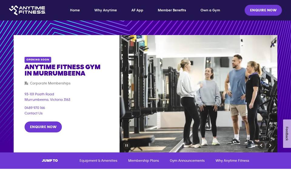 Anytime Fitness Murrumbeena website