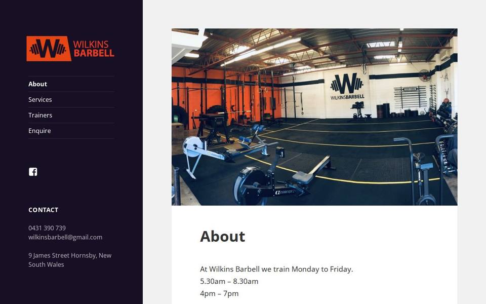 Wilkins Barbell website