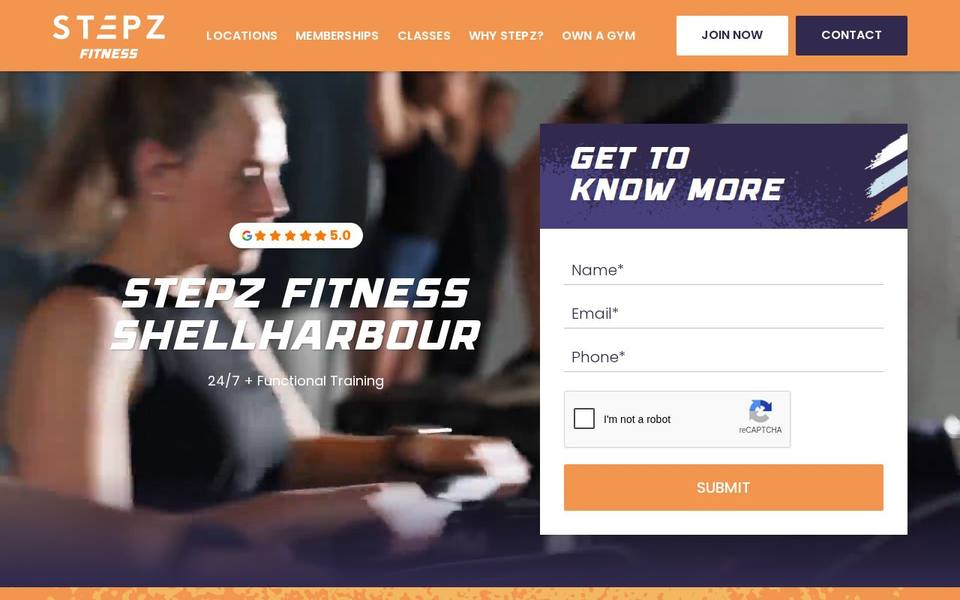 Stepz Fitness Shellharbour website