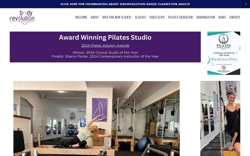 Body Revolution Pilates website