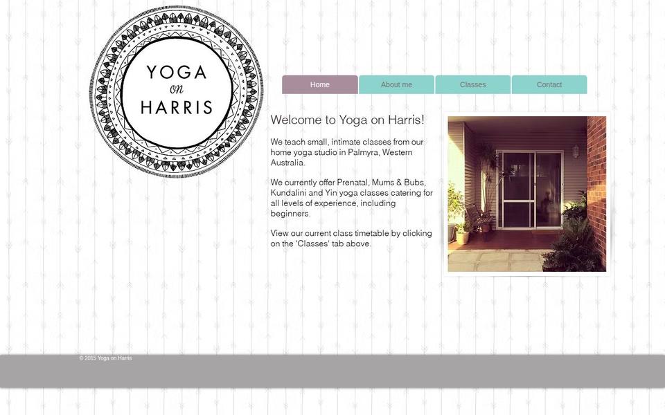 Yoga on Harris website