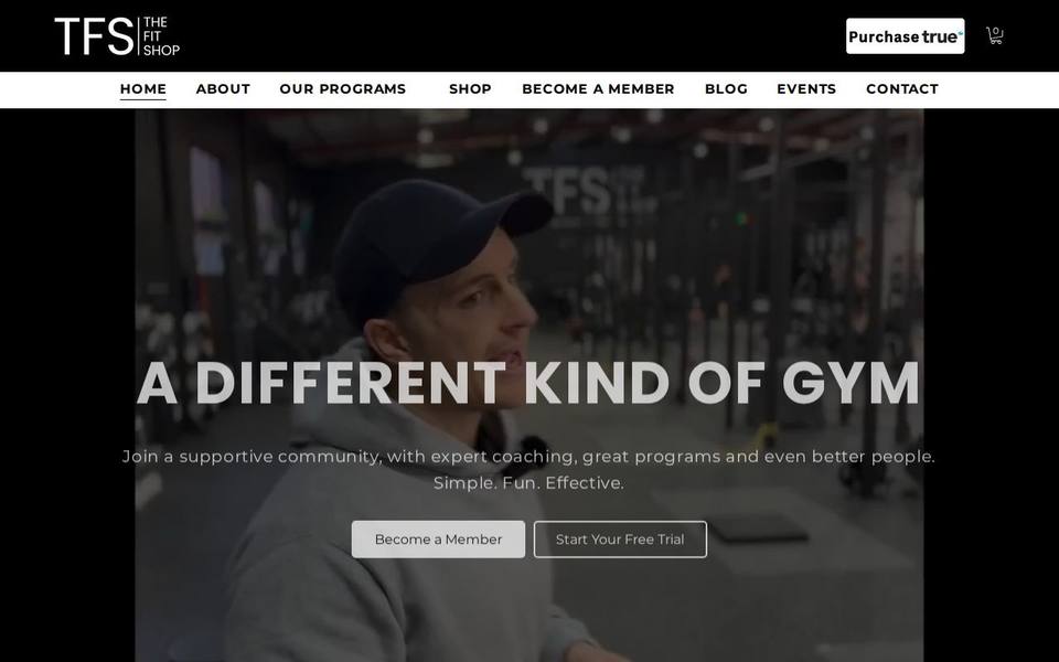 The Fit Shop website