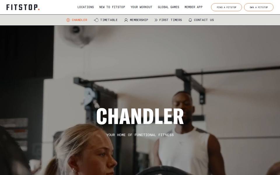 Fitstop Chandler website