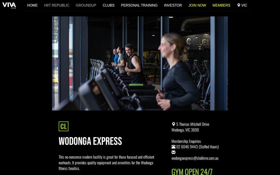 Club Lime Wodonga Express website