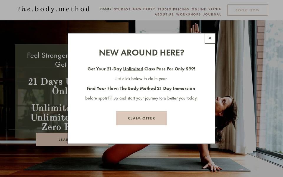 The Body Method website