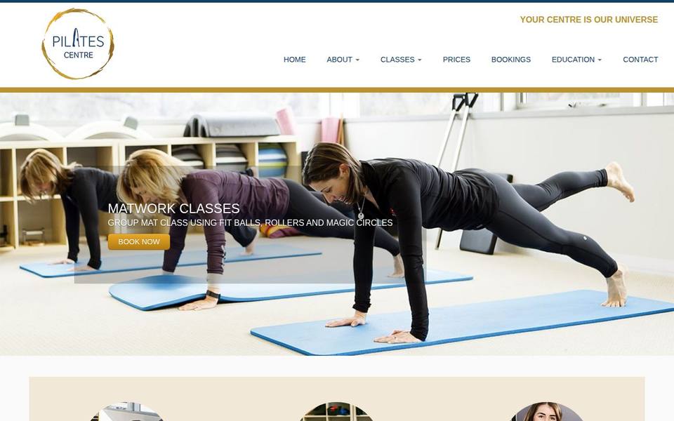 The Pilates Centre Canberra website