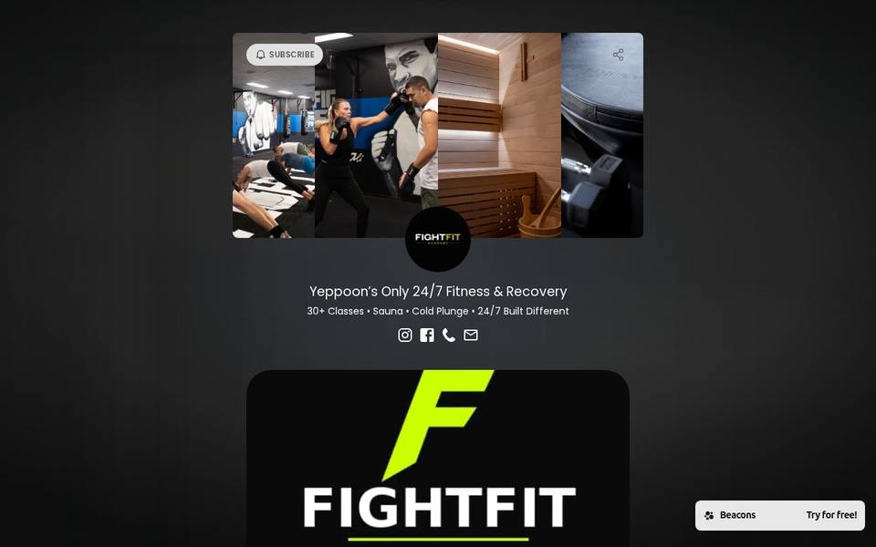 Fight Fit Academy website