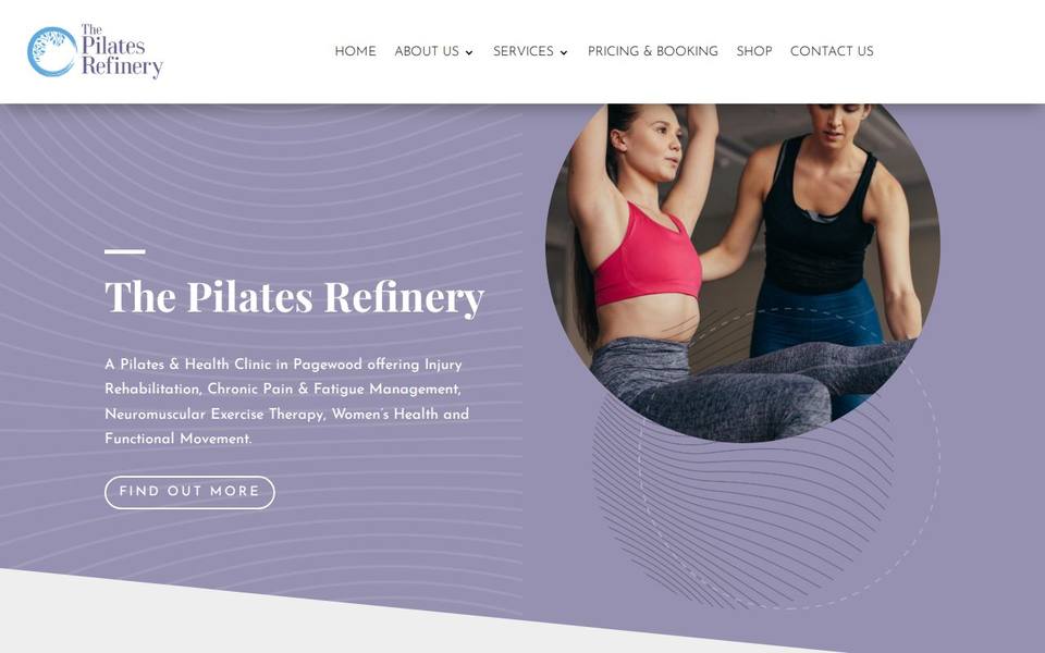The Pilates Refinery website