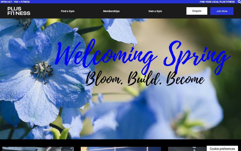 Plus Fitness Homebush website