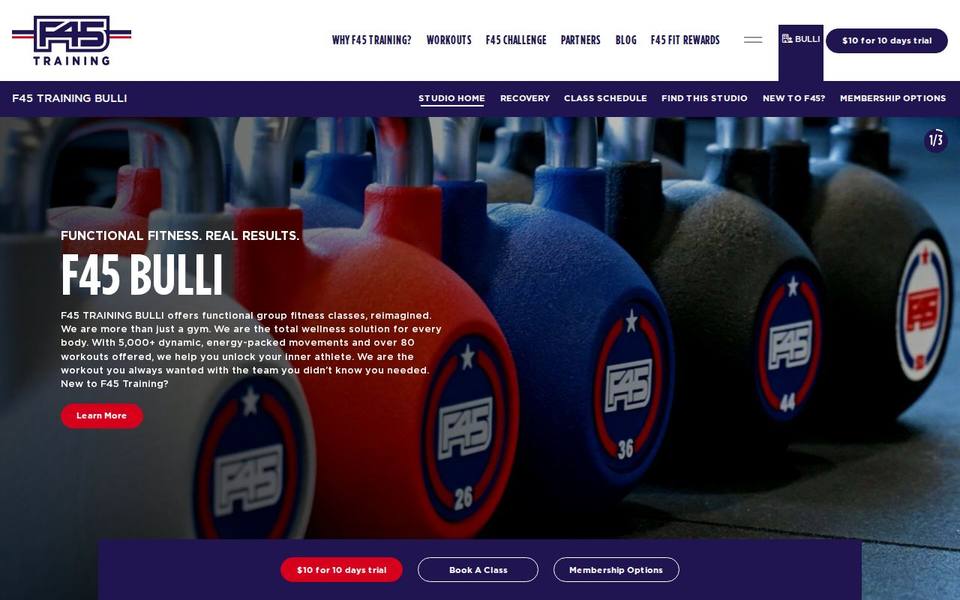 F45 Bulli website