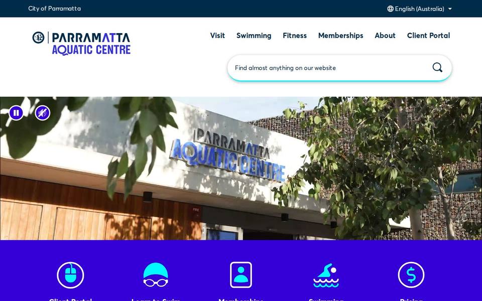 Parramatta Aquatic Centre (The PAC) website