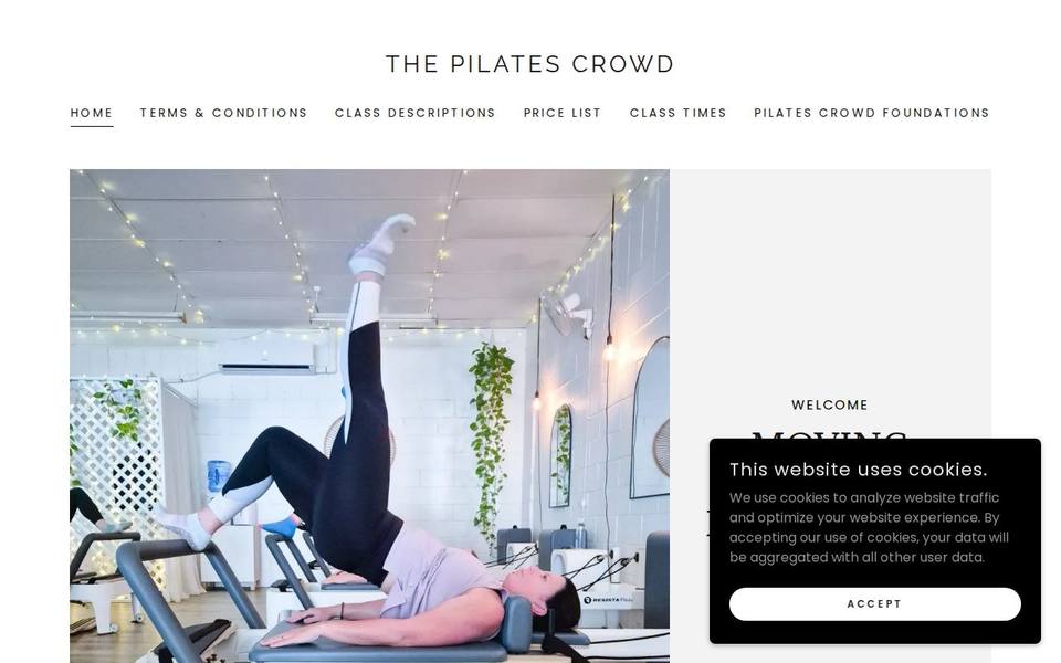 The Pilates Crowd website