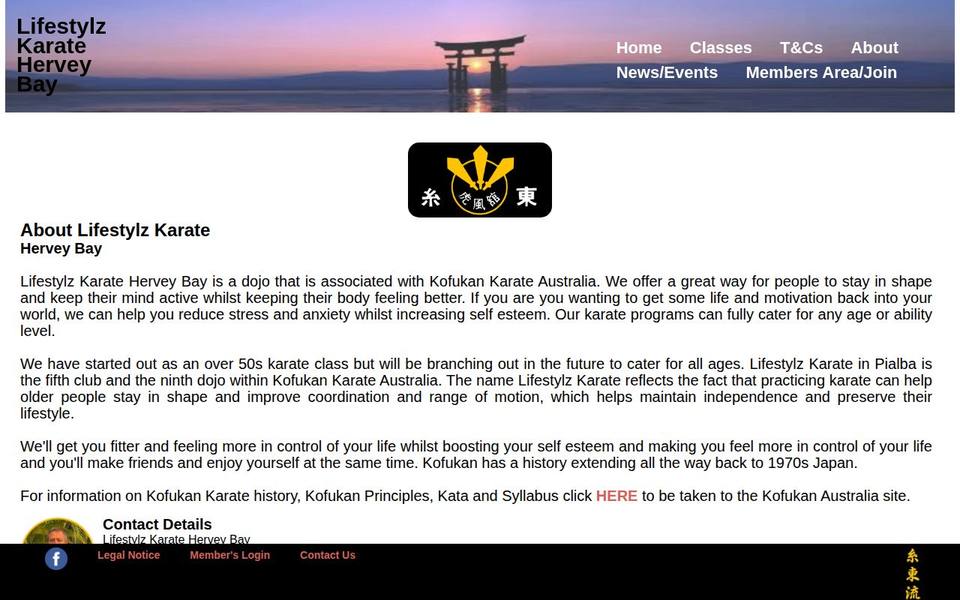 Lifestylz Karate Hervey Bay website