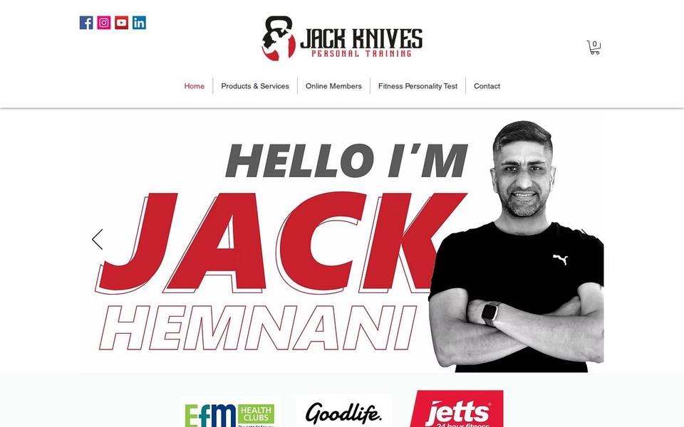 Jack Knives Personal Training website