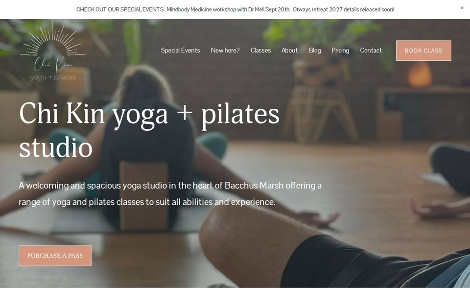 Chi Kin Yoga and Pilates website