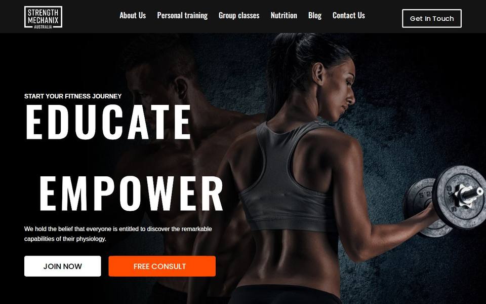Strength Mechanix Australia website