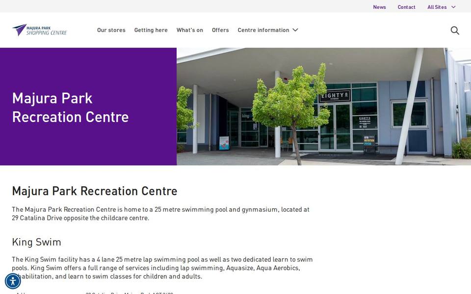 Majura Park Recreation Centre website