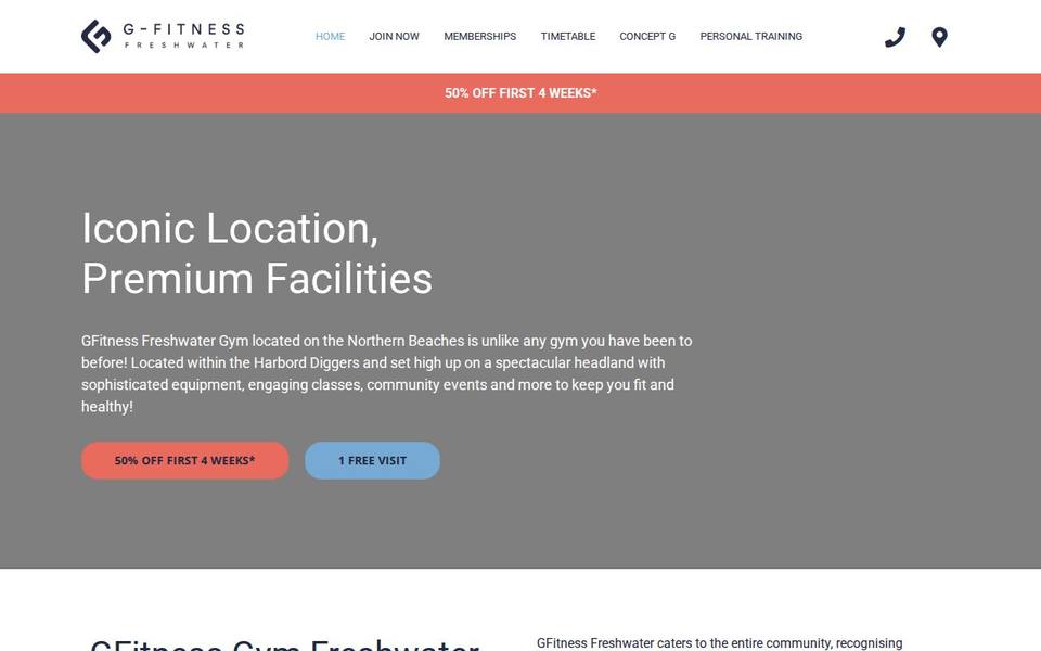 GFitness Freshwater website