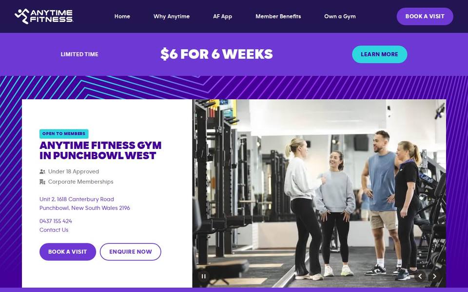 Anytime Fitness Punchbowl West website