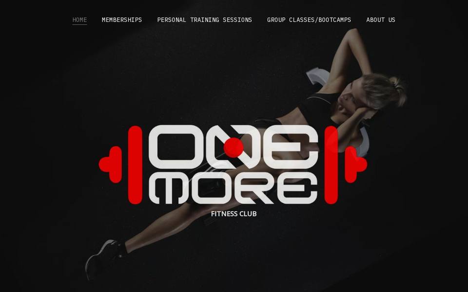 One More Fitness Club website