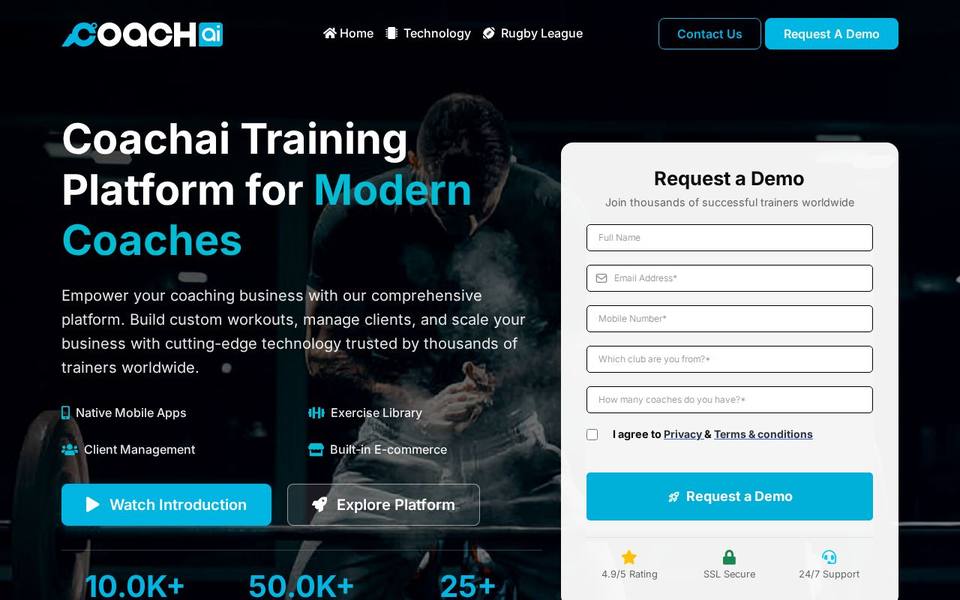 Coachai High Performance Academy website