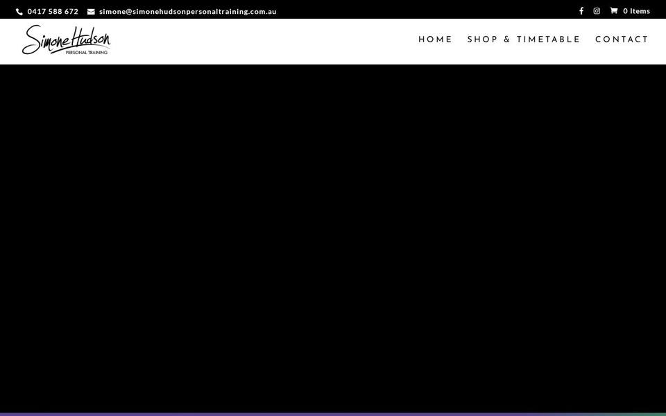 Simone Hudson Personal Training website