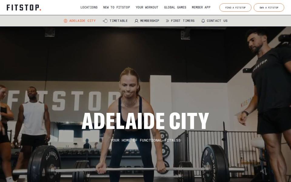 Fitstop Adelaide City website